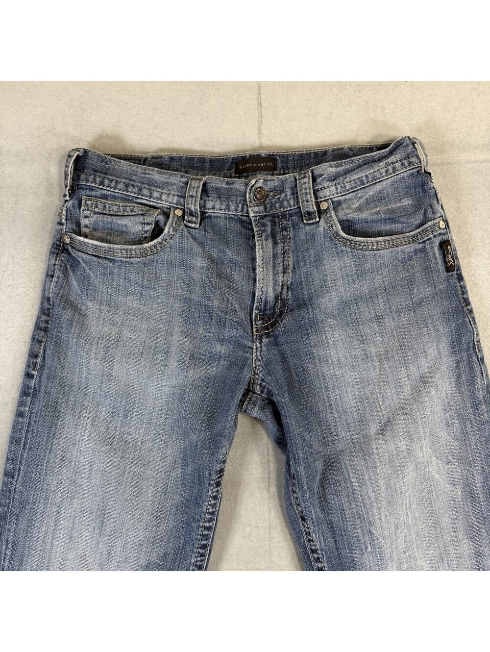 Silver Jeans Gordie Mens 32x32 Blue Bootcut Medium Wash Western Stretch Denim - Picture 2 of 8